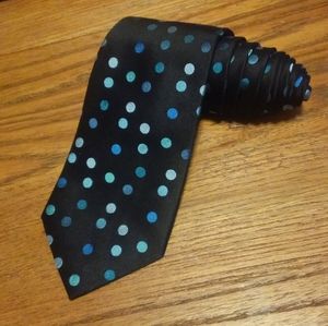 👔 Croft & Barrow Tie Necktie Polka Dot Black Blue Business Office Professional